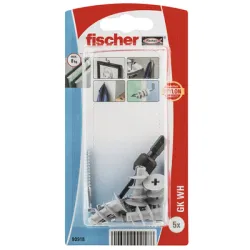 Дюбел Fischer пластмасов спираловиден за гипскартон, 5 бр./блистер ф 13x22 мм, GK WH