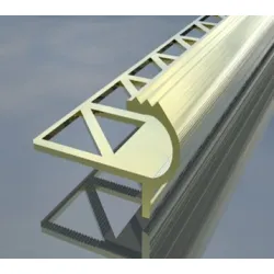 Лайстна за плочки алуминиева за стъпало  10 мм, 2.5 м, полирано сребро