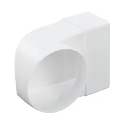Коляно PVC Haco за въздуховод вертикално  ф 125/220х55 мм, бяло, CKZ