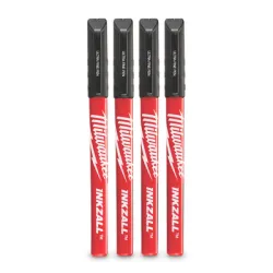 Маркер Milwaukee с тънък връх   4 бр., черен Inkzall Маркер Milwaukee с тънък връх   4 бр., черен Inkzall