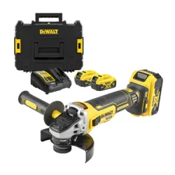 Ъглошлайф DeWALT акумулаторен   с 3 батерии и зарядно, 18 V, 5 Ah, 125 мм, 9000 об./мин DCG405P3