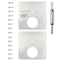 Комплект ремонтен Wolfcraft за мебелни панти  90х90 мм