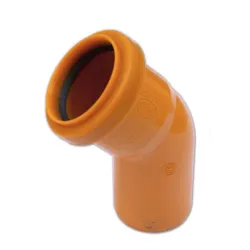 Дъга PiB PVC за канализация с уплътнител ф 50 мм, 45 °
