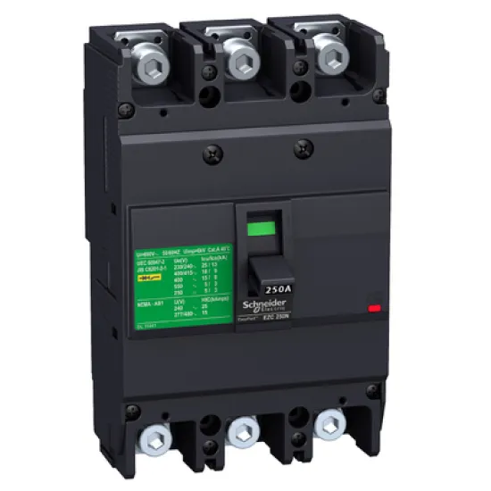 Прекъсвач Schneider Electric мощностен автоматичен тип А-2 3P (3T), 175 A, 690 V, 4-25 kA, Easypact EZC250N