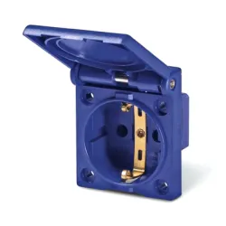 Модул Scame за електрически контакт  скрит монтаж, 16 A, 54 IP, син, Domo