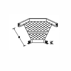 Коляно Elvan за кабелен канал метално 150х150х35 мм Коляно Elvan за кабелен канал метално 150х150х35 мм