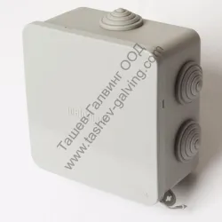 Кутия Olan разклонителна PVC за открит монтаж, противовлажна 100x100x50 мм, сива, 55 IP Кутия Olan разклонителна PVC за открит монтаж, противовлажна 100x100x50 мм, сива, 55 IP