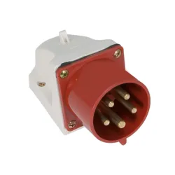 Щепсел Elmark промишлен стационарен трифазен 16 A, 380 V, 3P+N+Е, червен, HT Щепсел Elmark промишлен стационарен трифазен 16 A, 380 V, 3P+N+Е, червен, HT