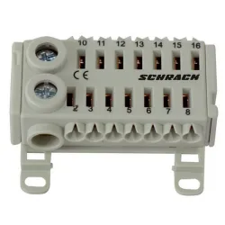 Блок Schrack Technik клемен разпределителен 2х25/14х4 мм2, сив, 80 A Блок Schrack Technik клемен разпределителен 2х25/14х4 мм2, сив, 80 A