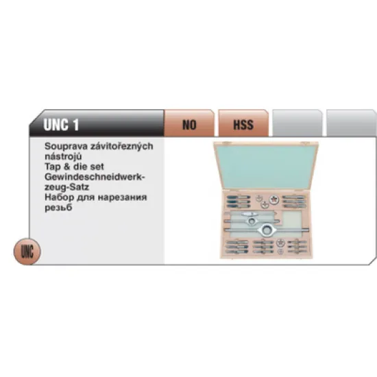 Метчици Bucovice комплект с плашки  UNC 1/4 - 1/2 , CS