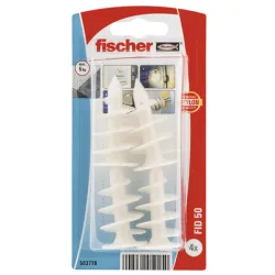 Дюбел Fischer пластмасов за изолация, удължен, 4 бр./блистер ф 25x50 мм, FID K Дюбел Fischer пластмасов за изолация, удължен, 4 бр./блистер ф 25x50 мм, FID K