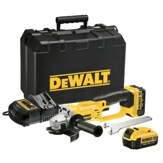 Ъглошлайф DeWALT акумулаторен  18 V, 4 Ah, 125 мм, 8000 об./мин, DCG412M2