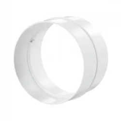 Съединител Vents за кръгъл въздуховод от PVC ф 100 мм, бял Съединител Vents за кръгъл въздуховод от PVC ф 100 мм, бял