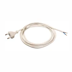 Кабел as - Schwabe 2x0.75 кв.мм, 3.0 м, H03VVH2-F, бял Кабел as - Schwabe 2x0.75 кв.мм, 3.0 м, H03VVH2-F, бял