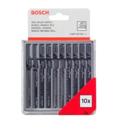 Нож Bosch за зеге комплект 10 бр., T-захват, праволинейно Нож Bosch за зеге комплект 10 бр., T-захват, праволинейно