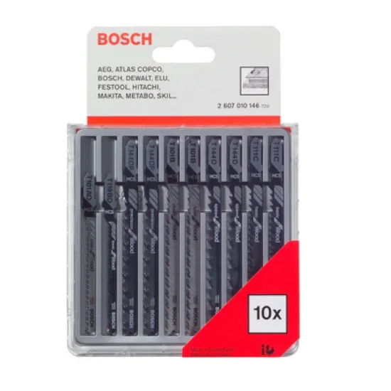 Нож Bosch за зеге комплект 10 бр., T-захват, праволинейно