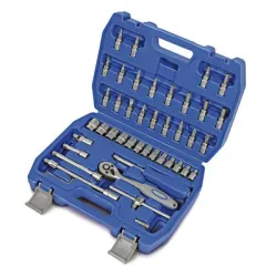 Гедоре Erba комплект вложки с тресчотка и накрайници  46 бр., 4-14 мм х 1/4 Гедоре Erba комплект вложки с тресчотка и накрайници  46 бр., 4-14 мм х 1/4