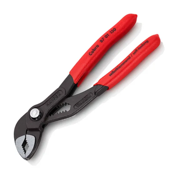 Клещи Knipex водопроводни с бутон за регулиране и изолация 150 мм, 1 1/4 , 32 мм, Cobra