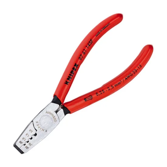 Клещи Knipex кербовъчни за кабелни накрайници 145 мм, 97 61 145 F Клещи Knipex кербовъчни за кабелни накрайници 145 мм, 97 61 145 F