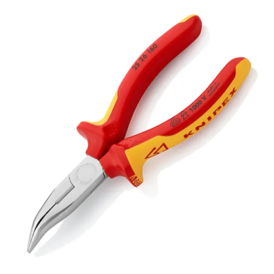 Клещи Knipex телефонни островърхи извити, с изолация 160 мм, 2.5 мм, 25 26 160