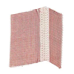 Профил Baumit за шпакловка ъглов PVC с мрежа 100х230 мм, 2.5 м, Profile