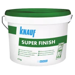 Фугопълнител Knauf за гипскартон готов, фин 6 кг, зелен, Super Finish Фугопълнител Knauf за гипскартон готов, фин 6 кг, зелен, Super Finish