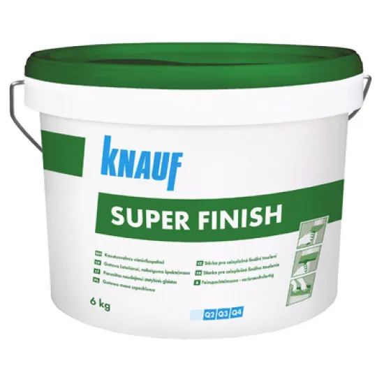 Фугопълнител Knauf за гипскартон готов, фин 6 кг, зелен, Super Finish