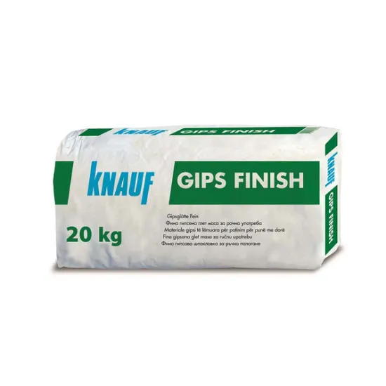 Шпакловка Knauf за гипскартон суха смес, фина 20 кг, Gips Finish