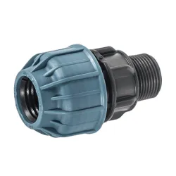 Преход Elysee PP бърза връзка за PE тръби външна резба ф 110 мм x 4, 10 bar, 360 Преход Elysee PP бърза връзка за PE тръби външна резба ф 110 мм x 4, 10 bar, 360