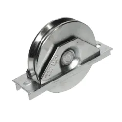 Ролка Nova-Ferr за плъзгащи се врати с долен монтаж с планка и лагер ф 80x20 мм, стоманена, завинтване, 220/8/20