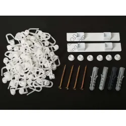 Кука Karpol за корниз триканален 180 см комплект бяла Кука Karpol за корниз триканален 180 см комплект бяла