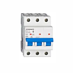 Прекъсвач Schrack Technik автоматичен триполюсен за DIN шина 6 A, 230 V, 6 kA, крива B, 3P, Amparo Прекъсвач Schrack Technik автоматичен триполюсен за DIN шина 6 A, 230 V, 6 kA, крива B, 3P, Amparo