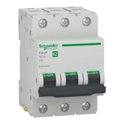 Прекъсвач Schneider Electric автоматичен триполюсен за DIN шина 63 A, 400 V, 6 kA, крива C, 3P, Easy 9 Прекъсвач Schneider Electric автоматичен триполюсен за DIN шина 63 A, 400 V, 6 kA, крива C, 3P, Easy 9