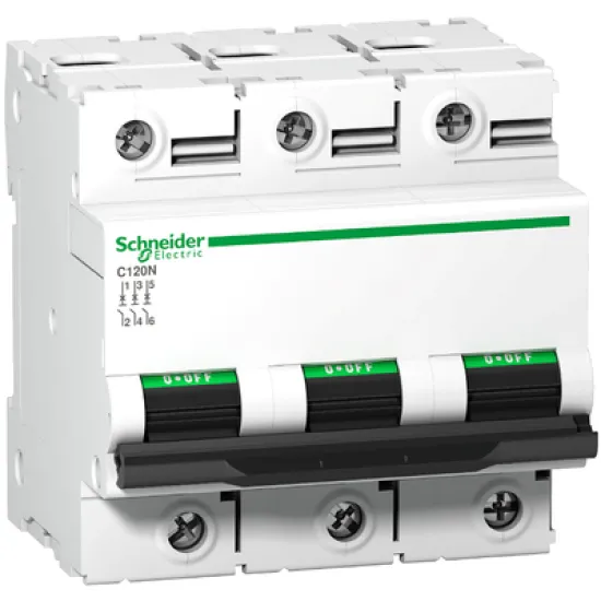 Прекъсвач Schneider Electric автоматичен триполюсен за DIN шина 80 A, 400 V, 10 kA, крива C, 3P, Domae E60N+