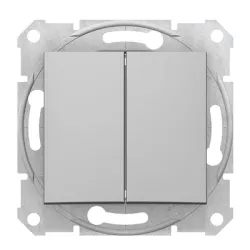 Ключ Schneider Electric електрически интериорен сериен скрит монтаж, сх. 5, 10 A, алуминий, Sedna Ключ Schneider Electric електрически интериорен сериен скрит монтаж, сх. 5, 10 A, алуминий, Sedna