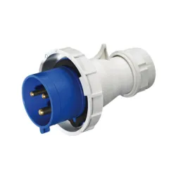 Щепсел Elmark промишлен мобилен монофазен 32 A, 230 V, 2P+E, син, HTN Щепсел Elmark промишлен мобилен монофазен 32 A, 230 V, 2P+E, син, HTN