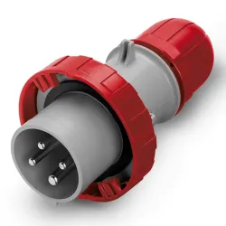 Щепсел Scame промишлен мобилен трифазен 32 A, 380 V, 3P+E, червен, Optima