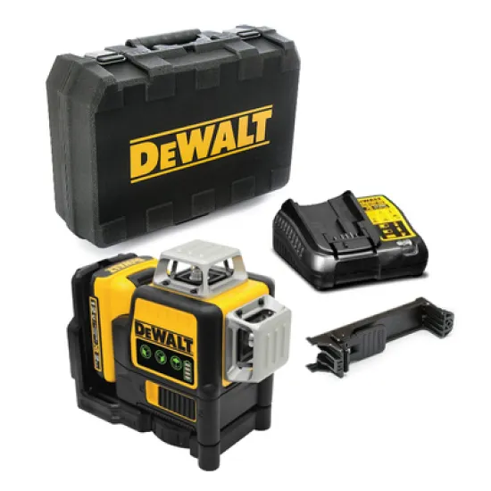 Нивелир DeWALT лазерен линеен с 3 лъча 30 м, 0.3 мм/м, DCE089D1G