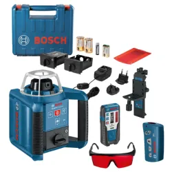 Нивелир Bosch лазерен ротационен с приемник 330 м, 0.1 мм/м, GRL 300 HV Нивелир Bosch лазерен ротационен с приемник 330 м, 0.1 мм/м, GRL 300 HV