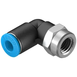 Съединител Festo пневматичен шлаух - резба Г-образен 1/8, шлаух 6 мм, QSLF-1/8-6-B Съединител Festo пневматичен шлаух - резба Г-образен 1/8, шлаух 6 мм, QSLF-1/8-6-B