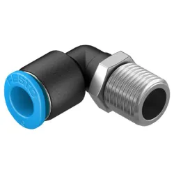 Съединител Festo пневматичен шлаух - резба Г-образен мини 1/8, шлаух 6 мм, QSML-1/8-6 Съединител Festo пневматичен шлаух - резба Г-образен мини 1/8, шлаух 6 мм, QSML-1/8-6