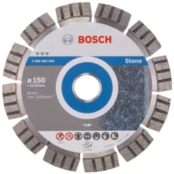 Диск Bosch диамантен за сухо рязане на гранит, мрамор и скални материали 150x22.23 мм, 12 мм, Best for Stone Диск Bosch диамантен за сухо рязане на гранит, мрамор и скални материали 150x22.23 мм, 12 мм, Best for Stone