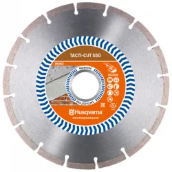 Диск Husqvarna Construction диамантен за сухо рязане на тухли, бетон и керемиди 230x22.2 мм, 10 мм, Tacti-Cut S50 Диск Husqvarna Construction диамантен за сухо рязане на тухли, бетон и керемиди 230x22.2 мм, 10 мм, Tacti-Cut S50