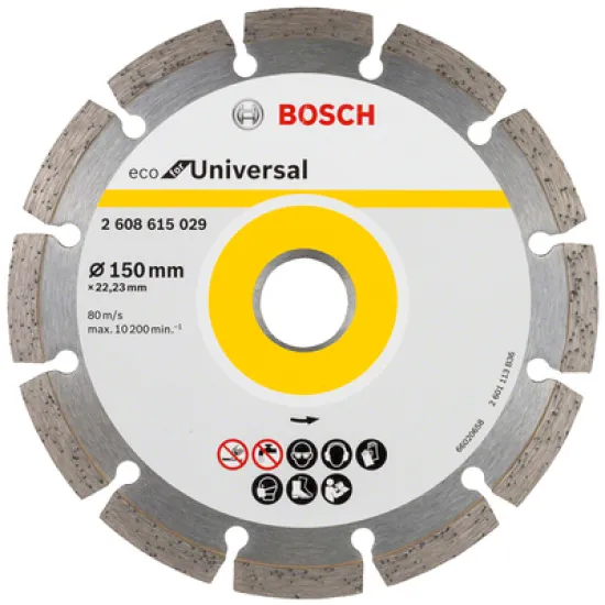 Диск Bosch диамантен за сухо рязане универсален 150x22.23 мм, 7 мм, Eco for Universal