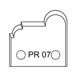 Нож Dena профилен за универсална фрезова глава 40х4 мм, PR07