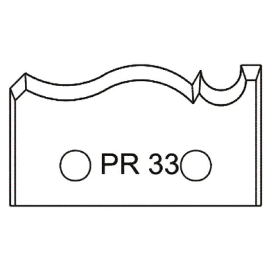 Нож Dena профилен за универсална фрезова глава 48х4 мм, PR33