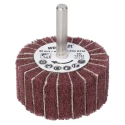 Четка Wolfcraft за бормашина  дискова, с ламели от шкурка и скочбрайт, ф 50х25х6 мм, P150