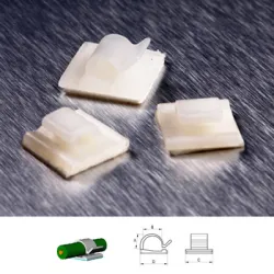 Скоба Essentra за монтаж на кабели самозалепваща се ф 4 мм, 15.5x16 мм, 114