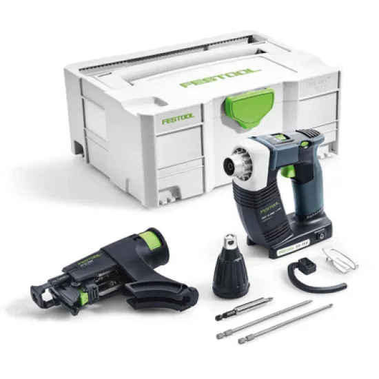 Винтоверт Festool акумулаторен с пълнител безчетков без батерия и зарядно 18 V, 18 Nm, Duradrive DWC 18-2500 Li-Basic