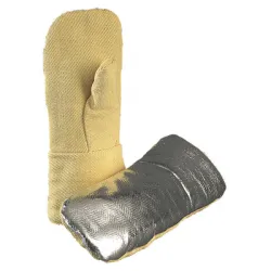 Ръкавици със защита от топлина алуминизирани с 1 пръст размер 10, 350 мм, 500 °C, бежови Ръкавици със защита от топлина алуминизирани с 1 пръст размер 10, 350 мм, 500 °C, бежови